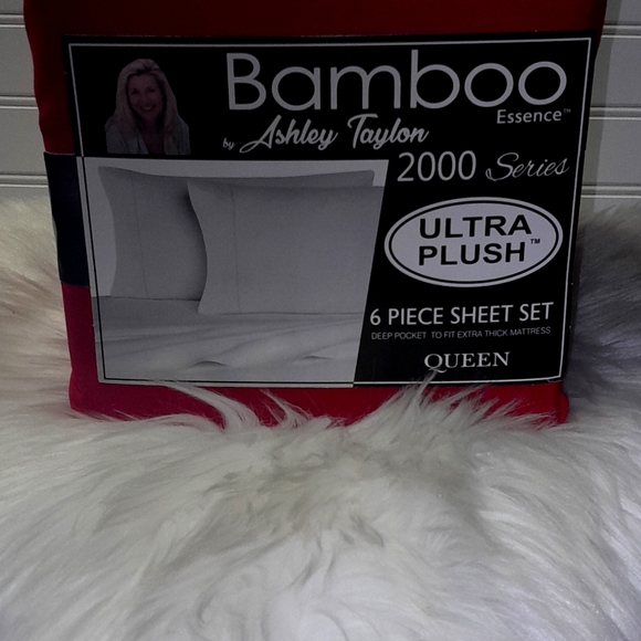 Bamboo Essence Queen Red 6 Piece Sheet Set - Picture 4 of 10